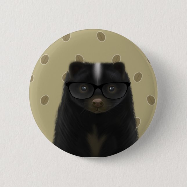 Badge Rond 5 Cm Goupille de mouffette (Devant)