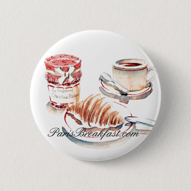 Badge Rond 5 Cm Goupille de PETIT DEJEUNER (Devant)