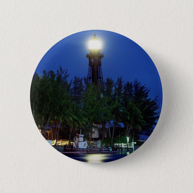 Badge Rond 5 Cm Goupille de phare de Hillsboro (Devant)