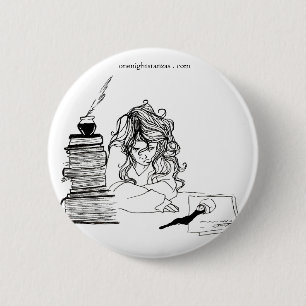 Badge Rond 5 Cm Goupille de Poetgirl