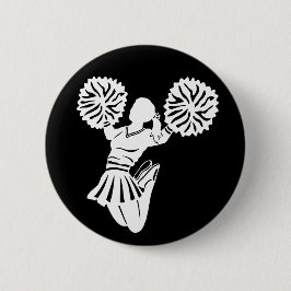 Badge Rond 5 Cm Goupille de pom-pom girl