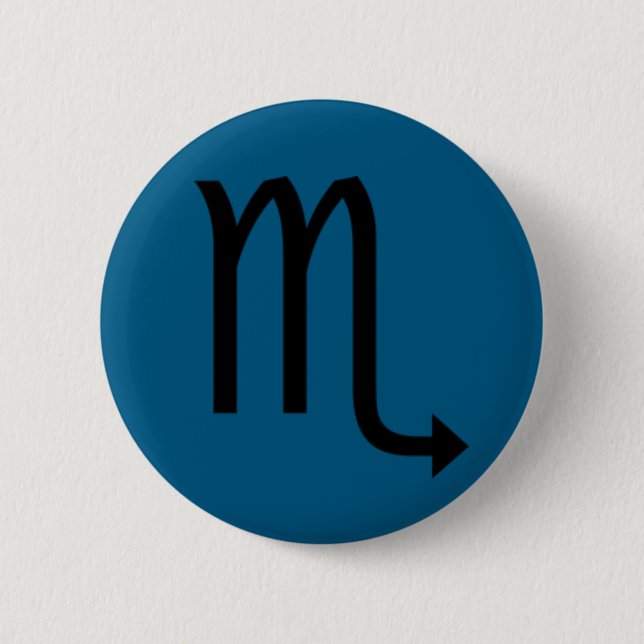 Badge Rond 5 Cm Goupille de Scorpion (Devant)
