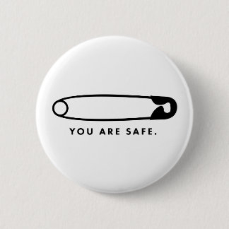 Badge Rond 5 Cm Goupille de sécurité - Vous êtes sûrs. Bouton