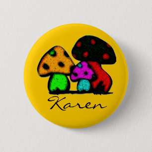 Badge Rond 5 Cm goupille hippie de nom de trippie