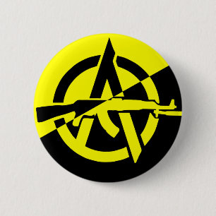 Badge Rond 5 Cm Goupille Libertaire