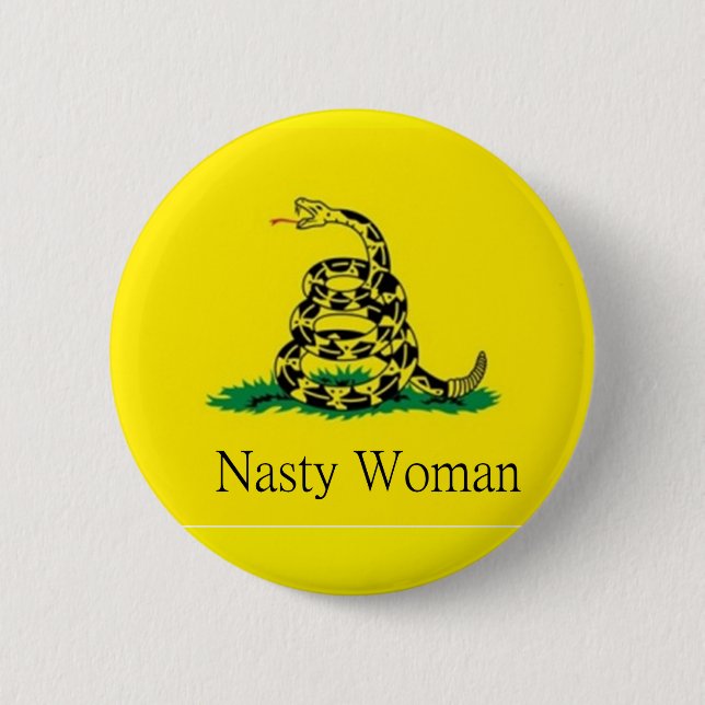 Badge Rond 5 Cm goupille méchante de femme (Devant)