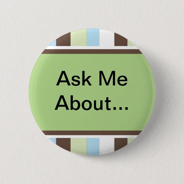 Badge Rond 5 Cm Goupille rayée (Devant)