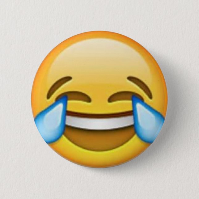 Badge Rond 5 Cm Goupille riante d'emoji (Devant)
