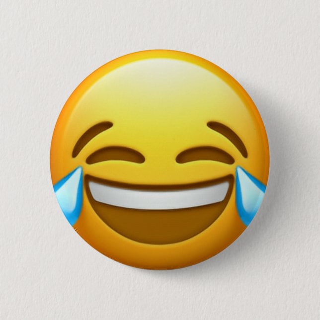 Badge Rond 5 Cm Goupille riante d'emoji (Devant)