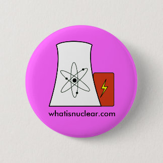 Badge Rond 5 Cm goupille rose de Whatisnuclear.com