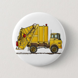 Badge Rond 5 Cm Goupilles arrière de chargeur de camion à ordures