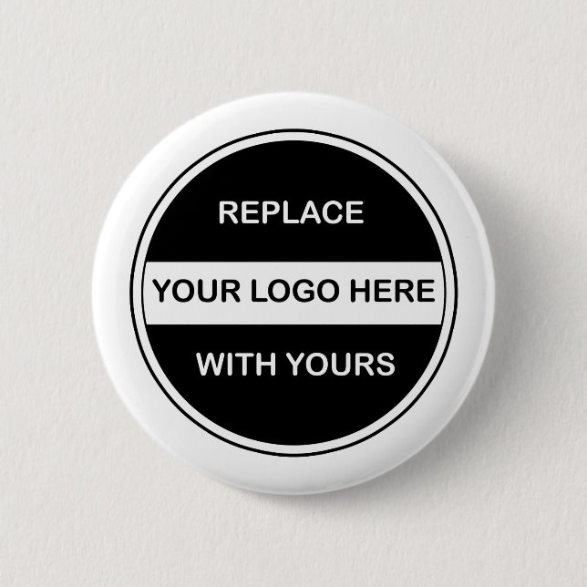 Badge Rond 5 Cm Goupilles de bouton de logo d'affaires (Devant)