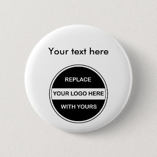 Badge Rond 5 Cm Goupilles de bouton de logo d'affaires