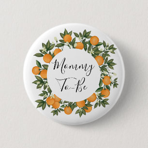 Badge Rond 5 Cm Gourmande Citrus Botanique Orange Tangerine