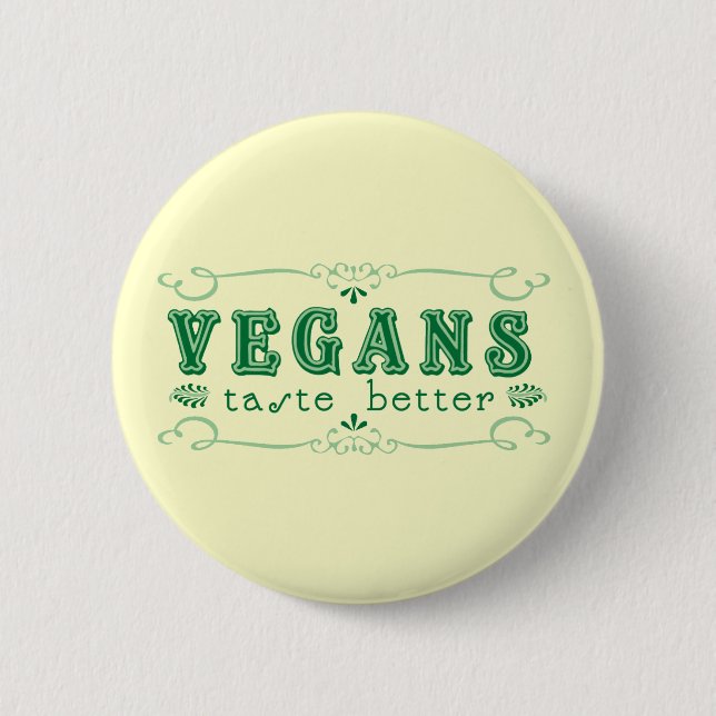 Badge Rond 5 Cm Goût végétalien (Devant)