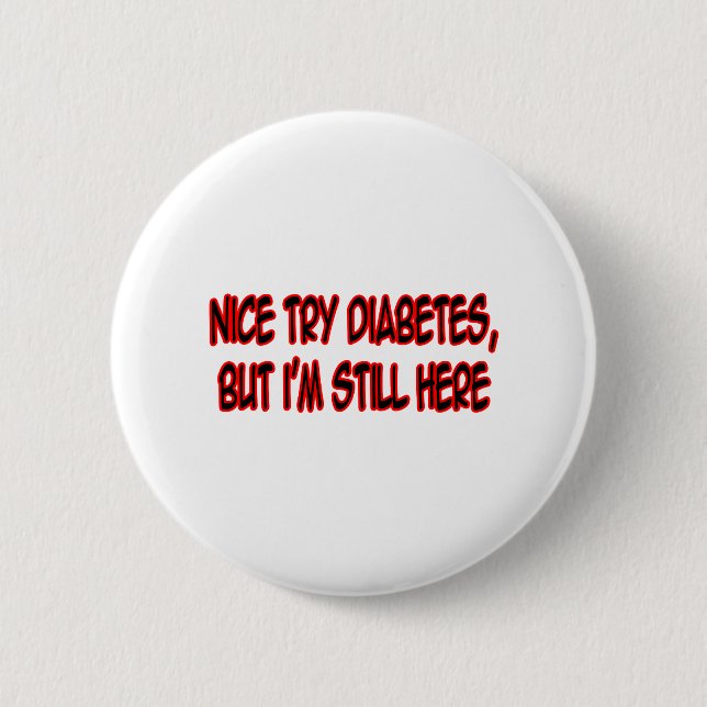 Badge Rond 5 Cm Goûtez Le Diabète... (Devant)