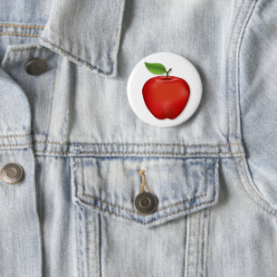 Badge Rond 5 Cm Goûts Comme Automne Rouge délicieux Pomme
