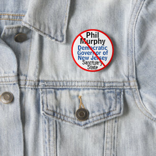 Badge Rond 5 Cm Gouverneur du NJ Murphy Démocrate ÉDITER Tout Nom