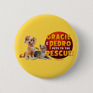 Badge Rond 5 Cm Gracie & Pedro Dynamic Duo