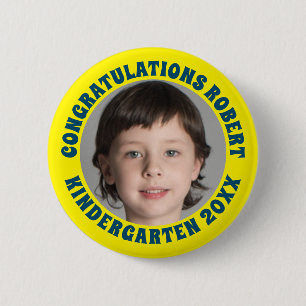 Badge Rond 5 Cm Graduate Kindergarten Félicitations Photo