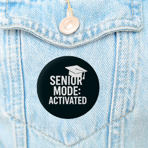 Badge Rond 5 Cm Graduation cap citation drôle noir