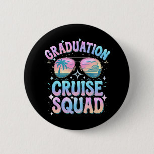 Badge Rond 5 Cm Graduation Cruise Squad Cruising Ship Retro