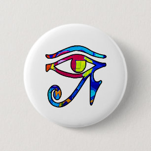 Badge Rond 5 Cm Graffiti OEil égyptien OEil de Horus