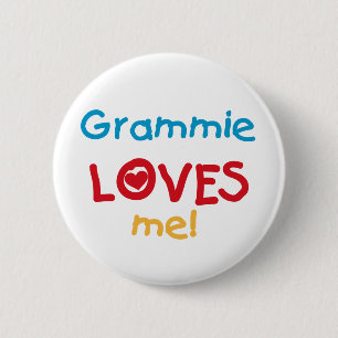Badge Rond 5 Cm Grammie m'aime T-shirts et cadeaux