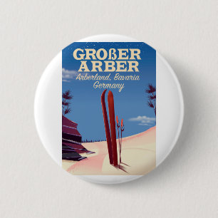 Badge Rond 5 Cm Grand Arber, Arberland, ski bavarois allemand