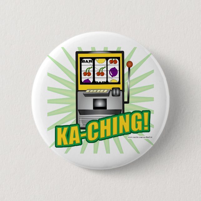 Badge Rond 5 Cm Grand argent de Ka-Ching ! (Devant)