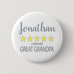 Badge Rond 5 Cm Grand grand grand-père 5 étoiles