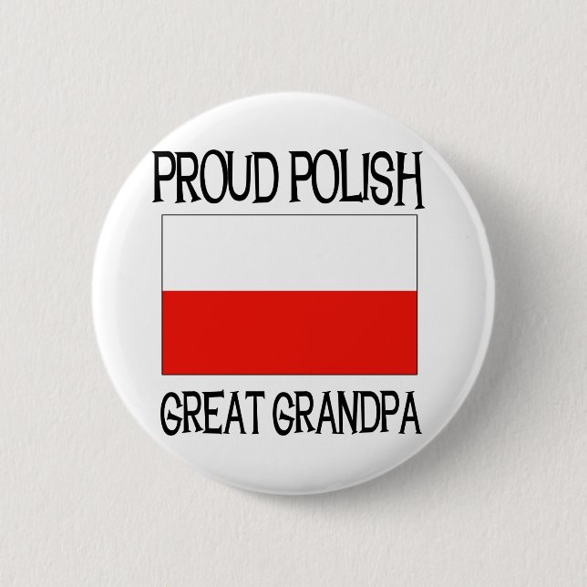 Badge Rond 5 Cm Grand grand-papa polonais fier (Devant)