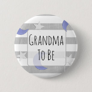 Badge Rond 5 Cm Grand-maman à être étoiles et baby shower de lune