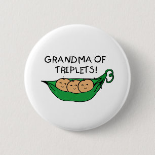 Badge Rond 5 Cm Grand-maman de cosse de triplets