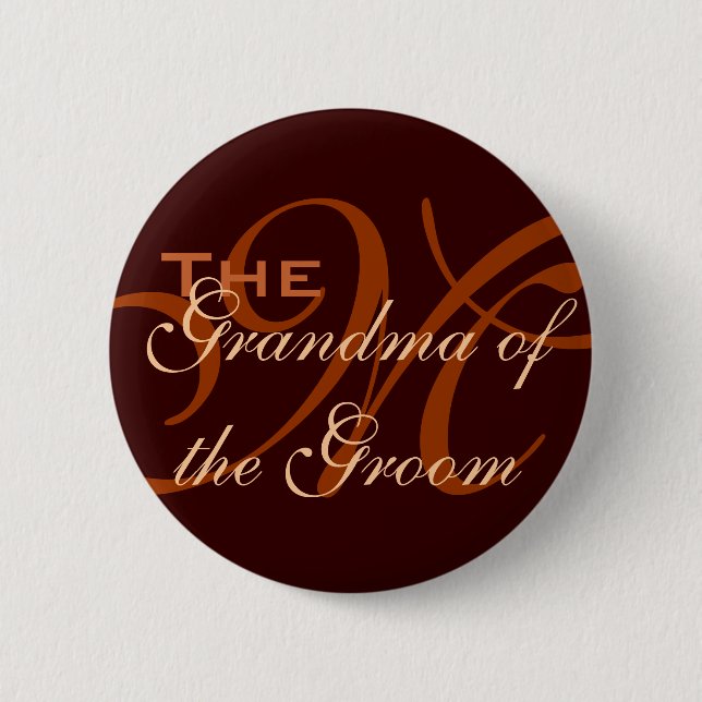 Badge Rond 5 Cm Grand-maman du bouton de marié (Devant)