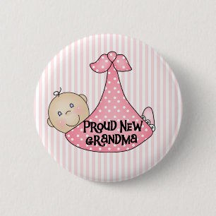 Badge Rond 5 Cm Grand-maman fière de bébé