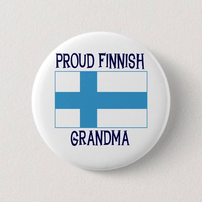 Badge Rond 5 Cm Grand-maman finlandaise fière (Devant)