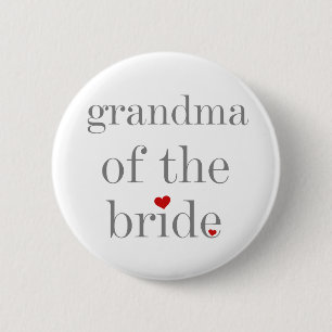Badge Rond 5 Cm Grand-maman grise des textes de jeune mariée