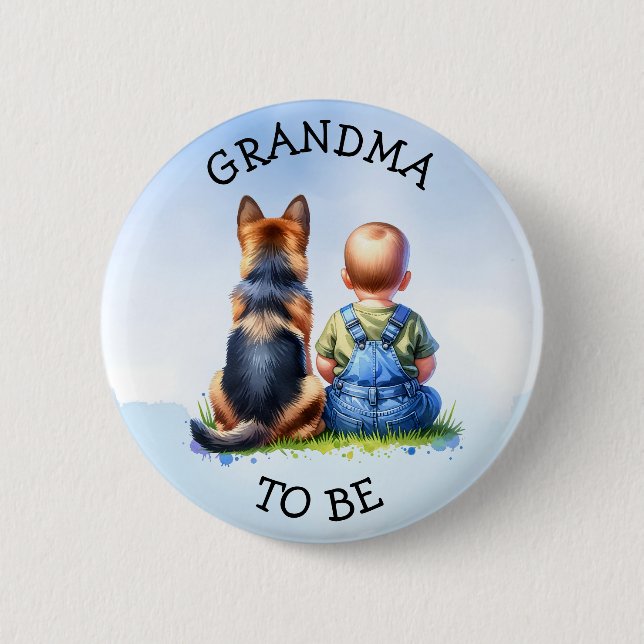 Badge Rond 5 Cm Grand-mère | BABY SHOWER (Devant)
