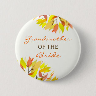 Badge Rond 5 Cm Grand-mère de la mariée Bouton Mariage d'automne