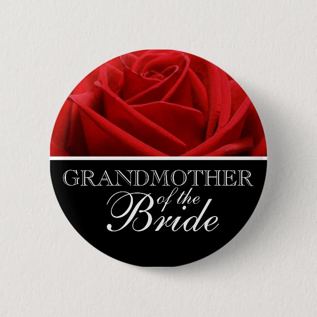 Badge Rond 5 Cm Grand-Mère De L'Épouse Mariage Pins (Devant)