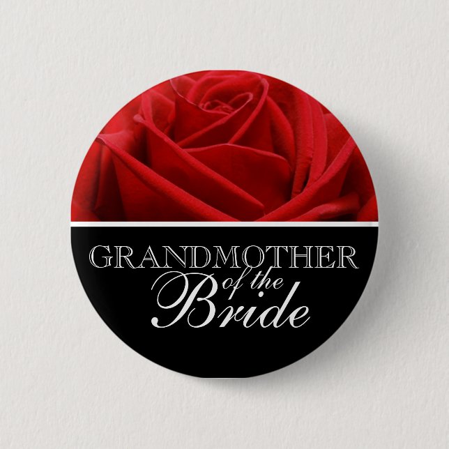 Badge Rond 5 Cm Grand-Mère De L'Épouse Mariage Pins (Devant)