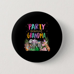 Badge Rond 5 Cm Grand-mère du garçon d'anniversaire fille thème zo