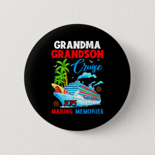Badge Rond 5 Cm Grand-mère Petit-fils Croisière 2025 Souvenirs Noë