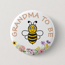 Badge Rond 5 Cm Grand-Mère Pour Être Douce Comme On Peut