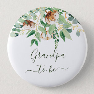 Badge Rond 5 Cm Grand-mère pour être Eucalyptus Bouton vert