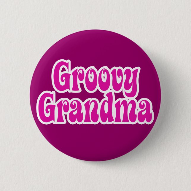 Badge Rond 5 Cm Grand-mère super (Devant)