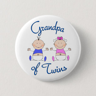Badge Rond 5 Cm Grand-papa des jumeaux