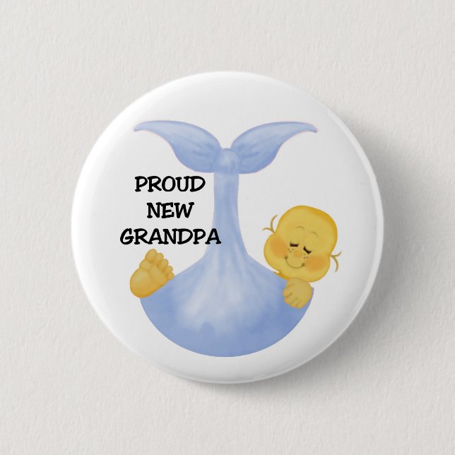 Badge Rond 5 Cm Grand-papa fier de bébé (Devant)