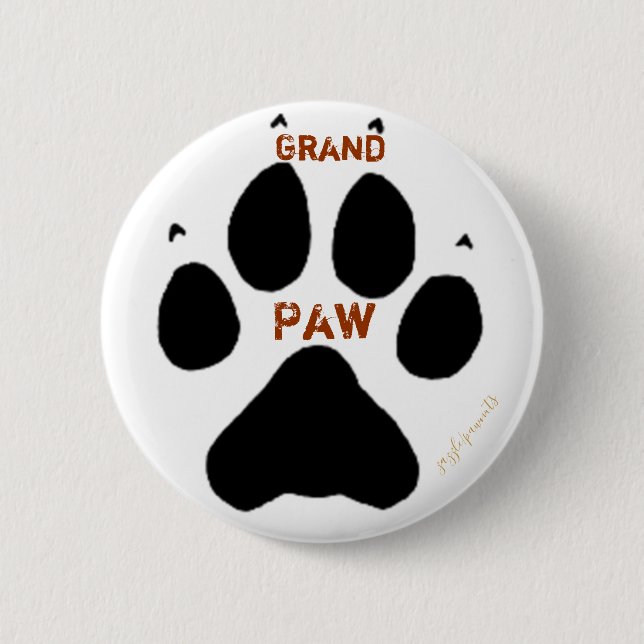 Badge Rond 5 Cm Grand Paw (Devant)